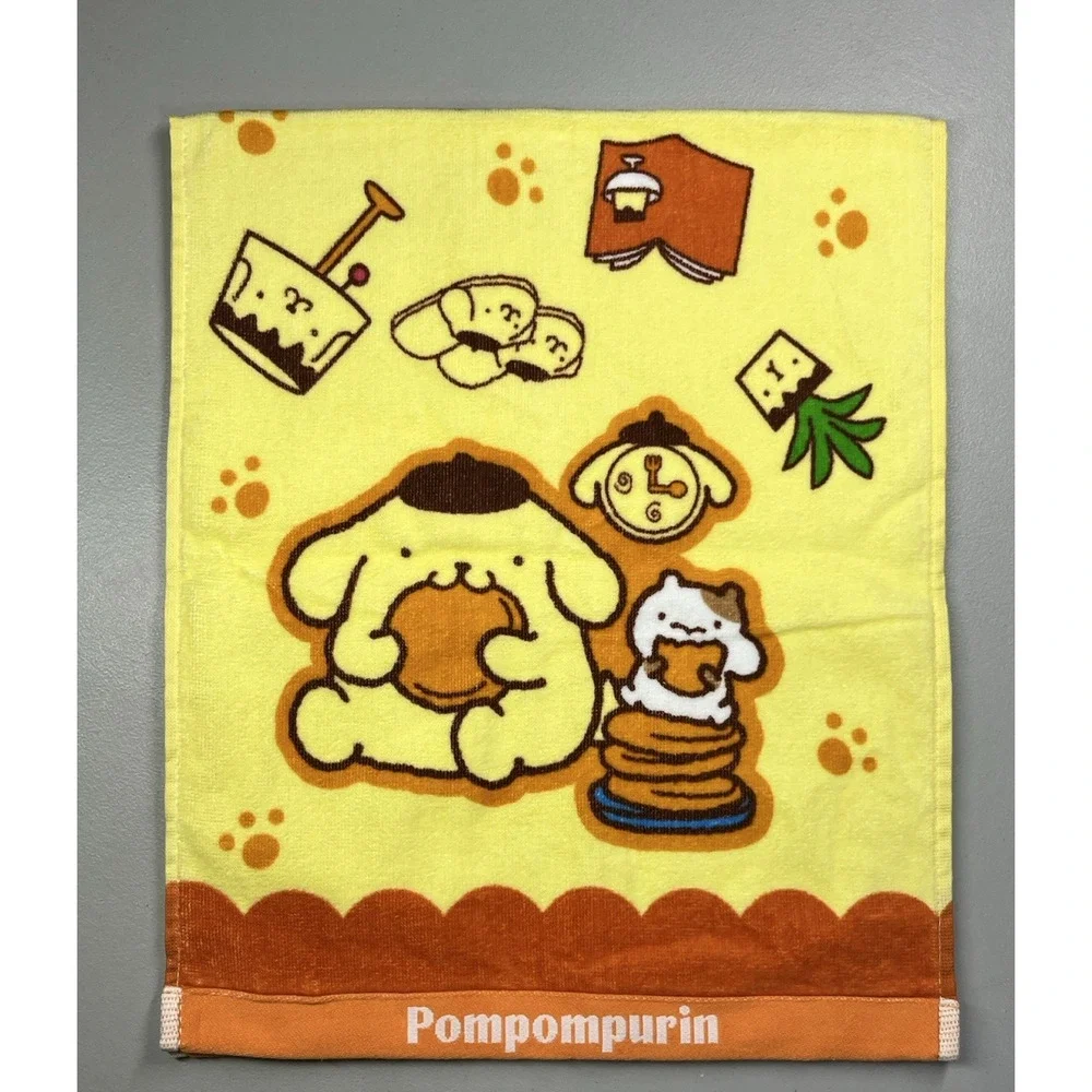 Sanrio Pompompurin & Friends Anime Hand Towel Yellow